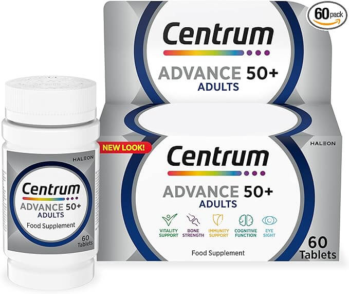 Centrum Advance 50 Plus Multivitamin Tablets – (60 Tablets)
