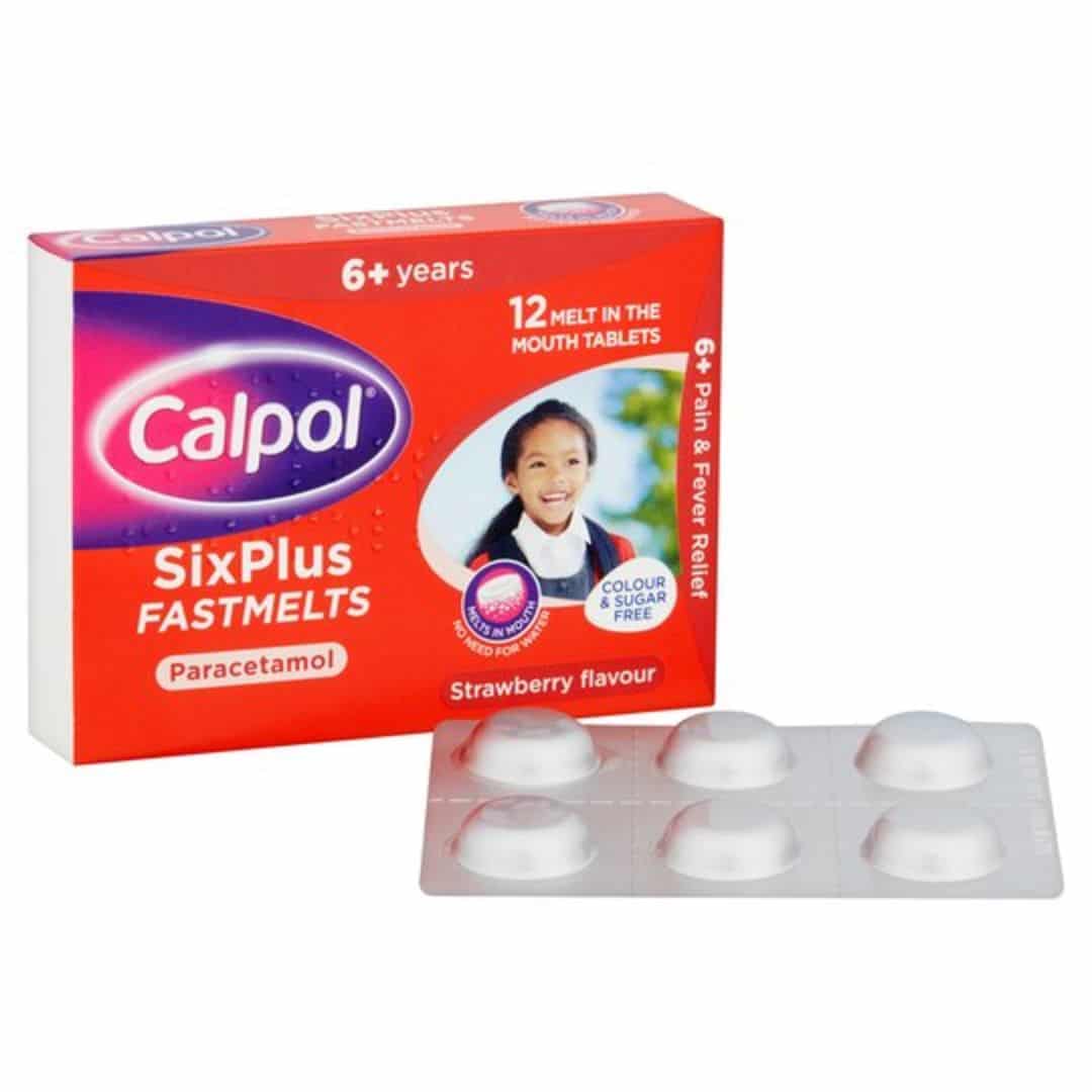 Calpol Six Plus Fastmelts 250 Mg Paracetamol Orodispersible Tablets 12Pk