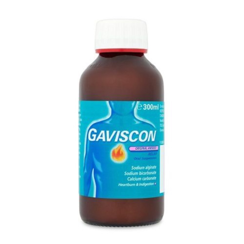Gaviscon Liquid-Aniseed Flavour, Oral Suspension Each 10 Ml Contains:Sodium Alginate 500 MgSodium Bicarbonate 267 MgCalcium Carbonate 160 Mg