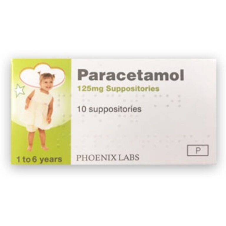 Paracetamol 125 mg suppositories 10Pk | HealthWise