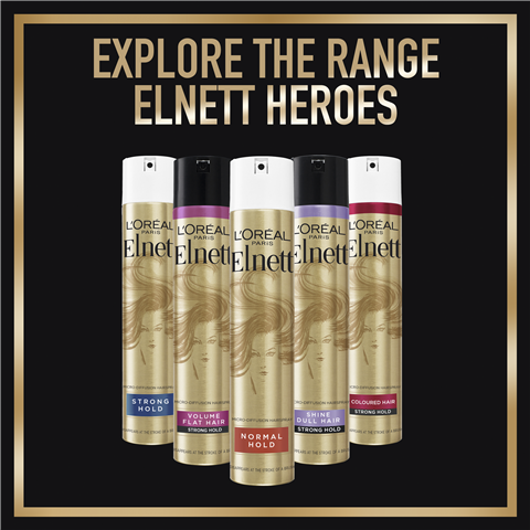 L'Oreal Elnett Volume Flat Hair Strong Hold Shine Hairspray 200ml - Image 3