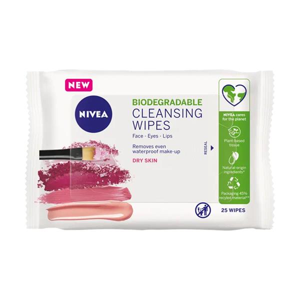 Nivea Daily Essentials 3in1 Wipes Gentle Cleansing Dry Skin