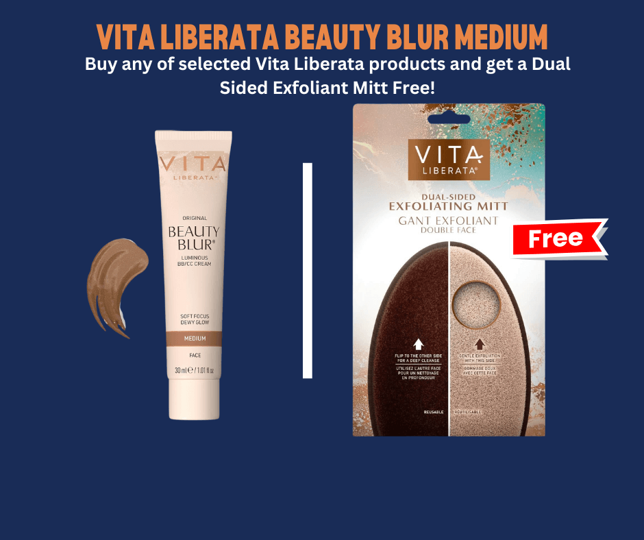 Vita Liberata Beauty Blur Medium | BB Cream With Free Exfoliating Mitt
