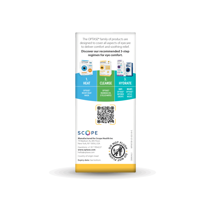 Optase Manuka Oil Eyelid Wipes (30 Pack) | Preservative-Free - Image 3